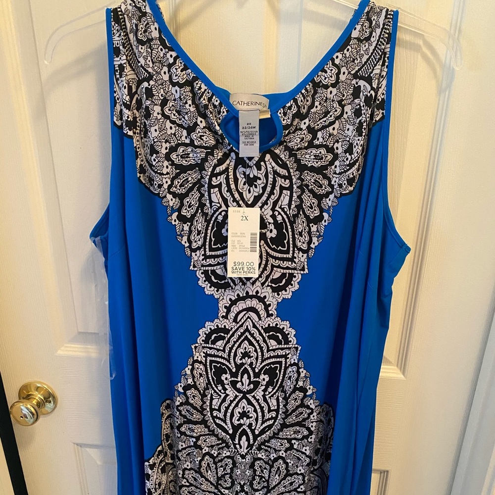 Blue dress new never worn w/ tags